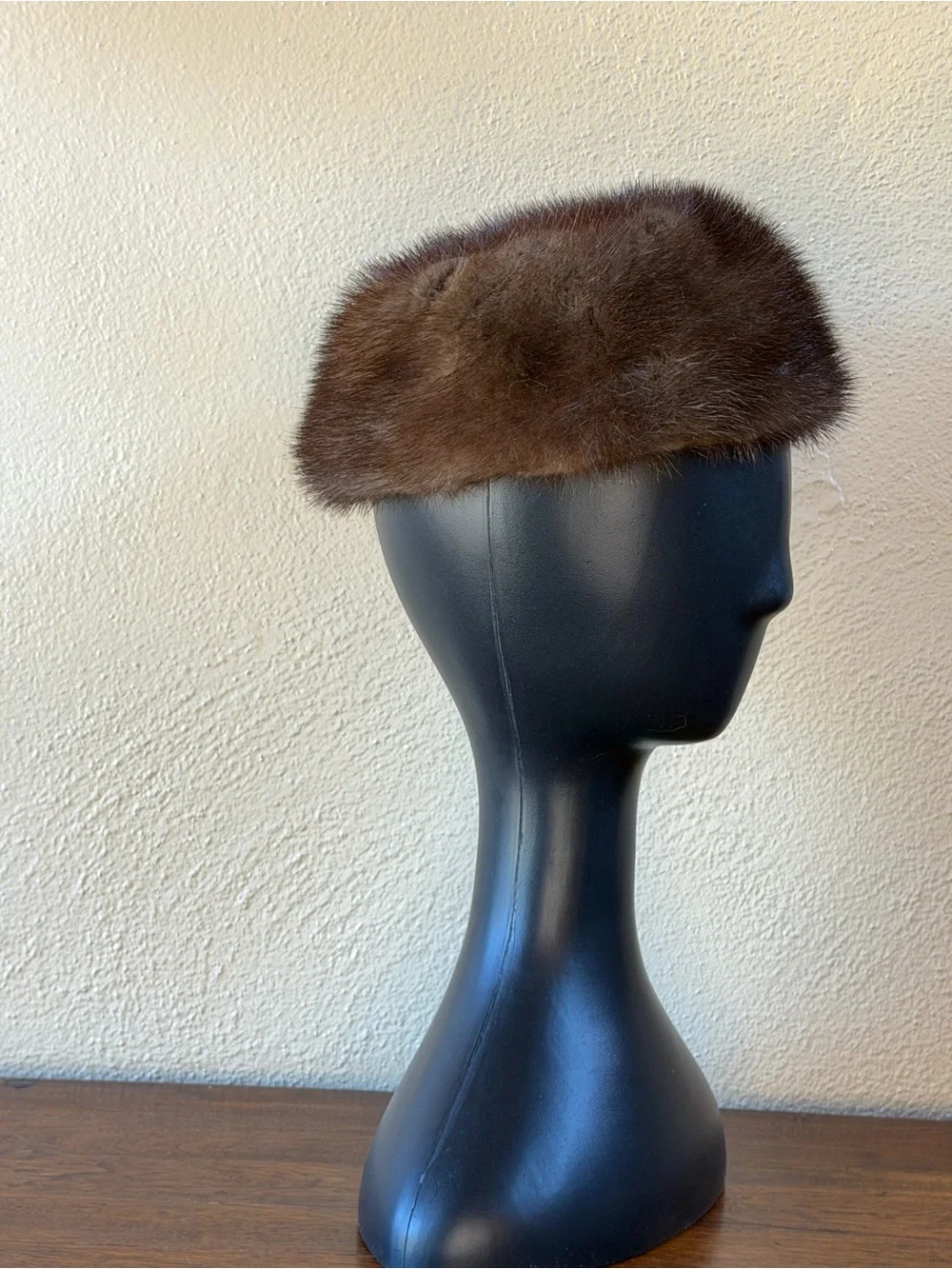 Vintage B. Altman Fifth Avenue Genuine Mink Fur Pillbox Hat Miss Alice 1960s
